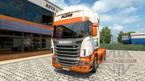 KTM skin for Scania truck for Euro Truck Simulator 2