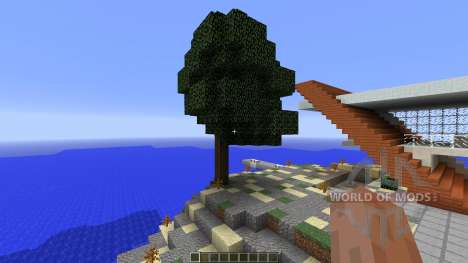 Diagonal Ultra Minimal Island Home for Minecraft