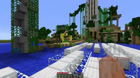 Dead town with parkour zones for Minecraft