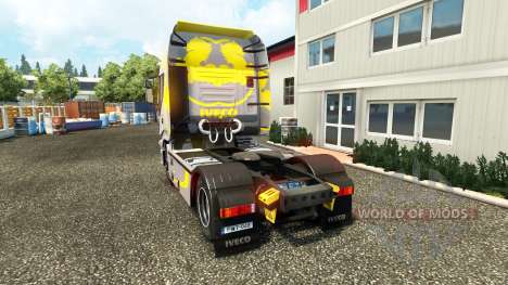 Skin Hi Way Yellow Grey on the truck Iveco for Euro Truck Simulator 2