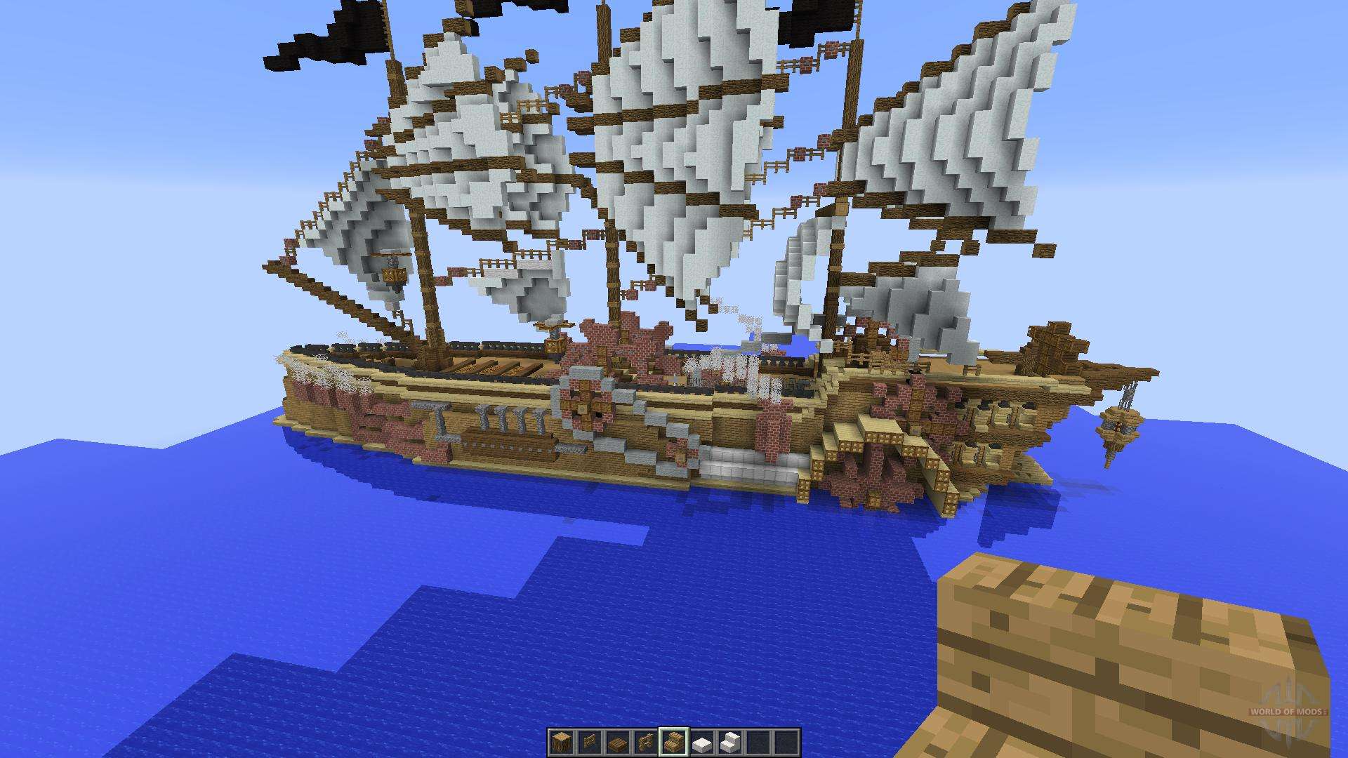 What is the title of this picture ? 7 ships for Minecraft