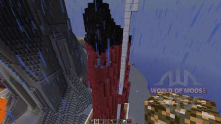 A dragon attack an old tower for Minecraft