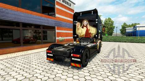 Skin Sticker Bombs on the tractor unit Scania for Euro Truck Simulator 2