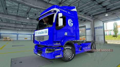 Schalke 04 skin for Renault truck for Euro Truck Simulator 2