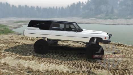 Cadillac Hearse 1975 [monster] [pale white] for Spin Tires