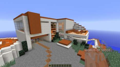 Modern Tony Stark Based Cliff-side Mansion for Minecraft