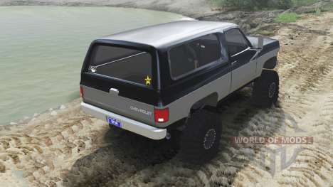 Chevrolet K5 Blazer 1975 [black and silver] for Spin Tires