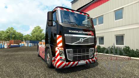 Schwerlasttransport skin for Volvo truck for Euro Truck Simulator 2
