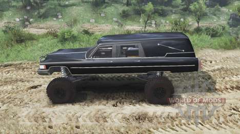 Cadillac Hearse 1975 [monster] [black mass] for Spin Tires