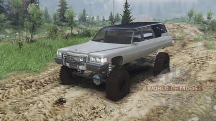 Cadillac Hearse 1975 [monster] [gray] for Spin Tires
