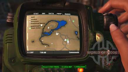 Colorful map with Locations for Fallout 4