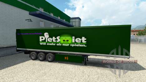 PietSmiet skin on the trailer for Euro Truck Simulator 2
