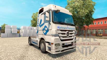 Hartmann Transporte skin for truck Mercedes-Benz for Euro Truck Simulator 2