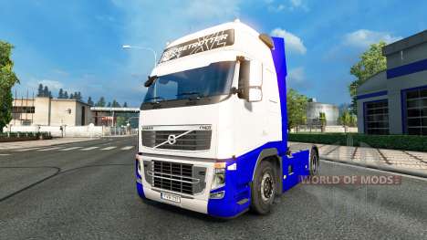 Skin Blue-White in the Volvo for Euro Truck Simulator 2