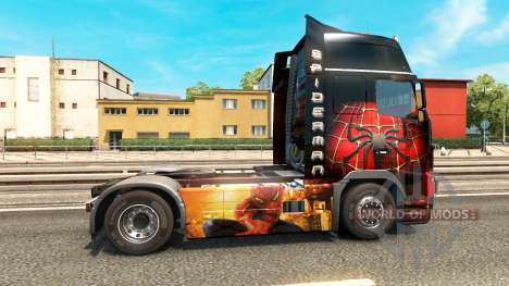 Spiderman skin for Volvo truck for Euro Truck Simulator 2