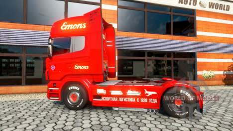 Emons skin for Scania truck for Euro Truck Simulator 2