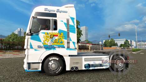 Skin Bavaria Express on the truck MAN for Euro Truck Simulator 2