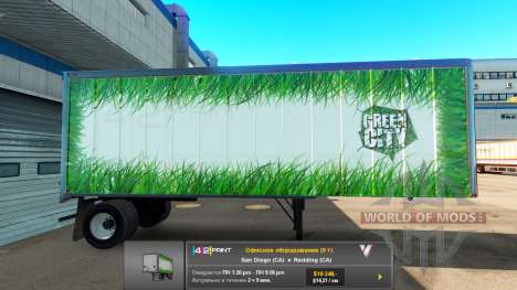 Trailers UPS and Green City for American Truck Simulator