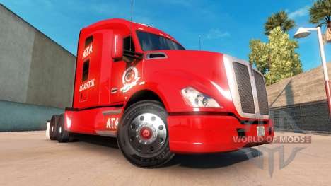 ATA Lojistik skin for Kenworth tractor for American Truck Simulator