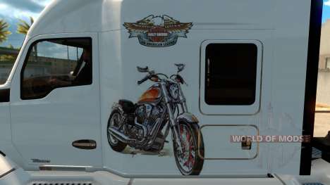 Kenworth T680 Harley Davidson Skin for American Truck Simulator
