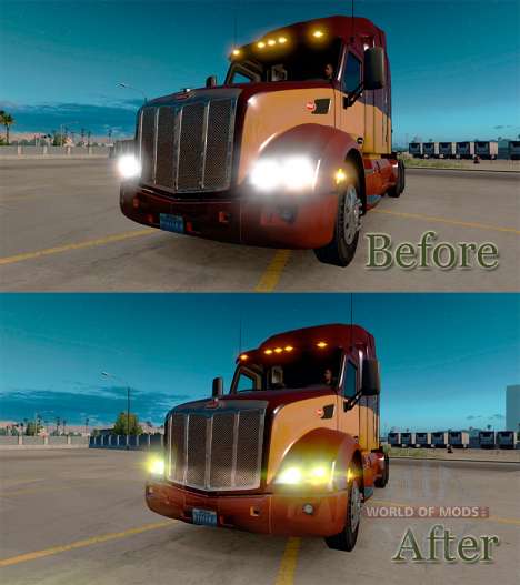 Yellow lights for American Truck Simulator