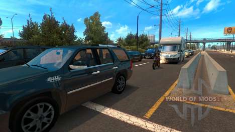 Motorcycles among the traffic for American Truck Simulator