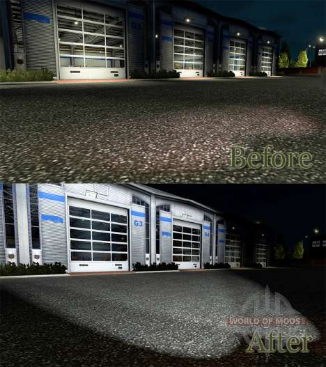 Rear fog lights for Euro Truck Simulator 2