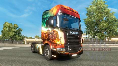 The Guild Wars 2 skin for Scania truck for Euro Truck Simulator 2