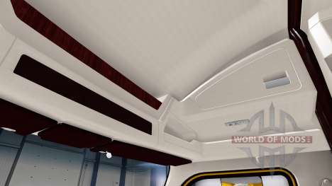 White Kenworth T680 interior for American Truck Simulator