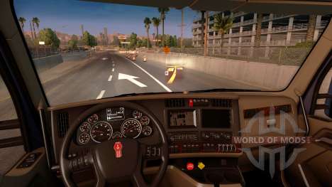 The hologram of the minimap for American Truck Simulator