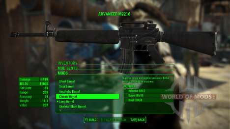 Assault rifle M226 for Fallout 4