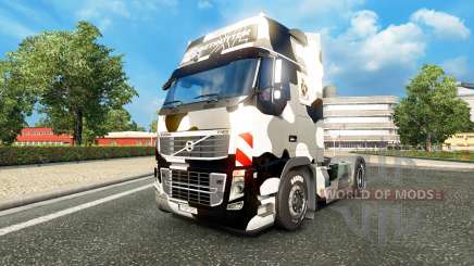 Skin us Army Snow on a Volvo truck for Euro Truck Simulator 2