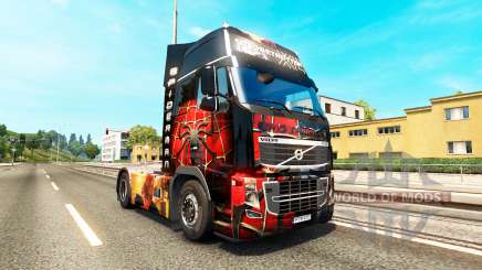 Spiderman skin for Volvo truck for Euro Truck Simulator 2