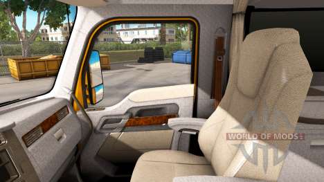 Light brown interior in Kenworth T680 for American Truck Simulator