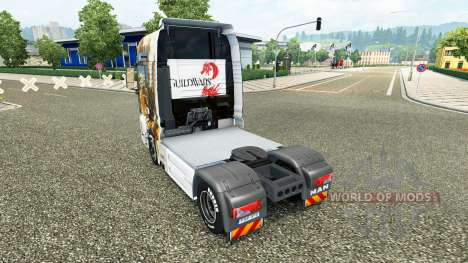 Skin Guild Wars 2 on the truck MAN for Euro Truck Simulator 2