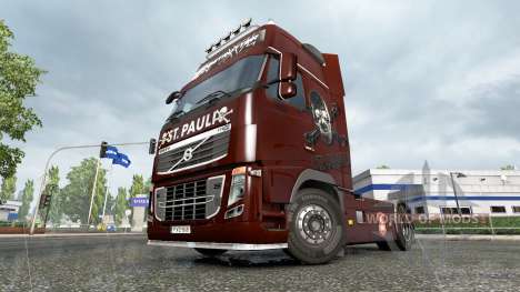 Skin FC St. Pauli on a Volvo truck for Euro Truck Simulator 2