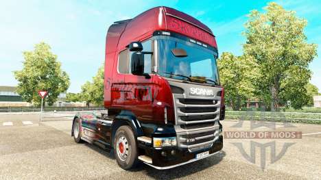Red Scorpion skin for Scania truck for Euro Truck Simulator 2