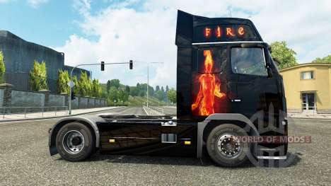 Fire skin for Volvo truck for Euro Truck Simulator 2