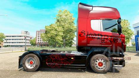 Red Scorpion skin for Scania truck for Euro Truck Simulator 2