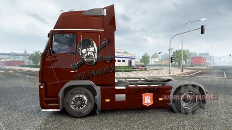 Skin FC St. Pauli on a Volvo truck for Euro Truck Simulator 2