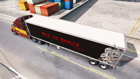 Refrigerated semi-trailer Pile of Skulls for American Truck Simulator