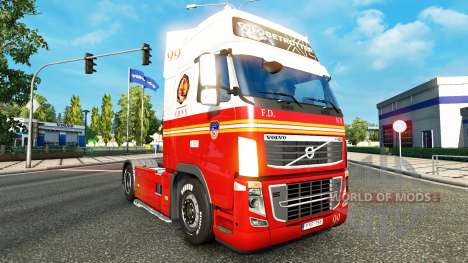 99 FDNY skin for Volvo truck for Euro Truck Simulator 2