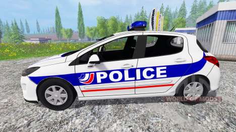 Peugeot 308 Police France for Farming Simulator 2015