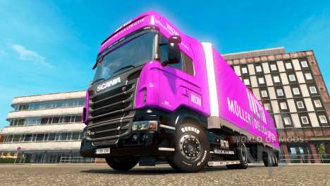 Muller skins for trucks MAN Scania and Volvo for Euro Truck Simulator 2