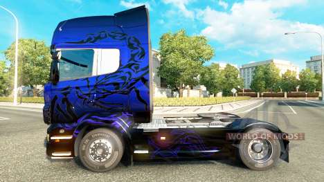 Blue Scorpion skin for Scania truck for Euro Truck Simulator 2
