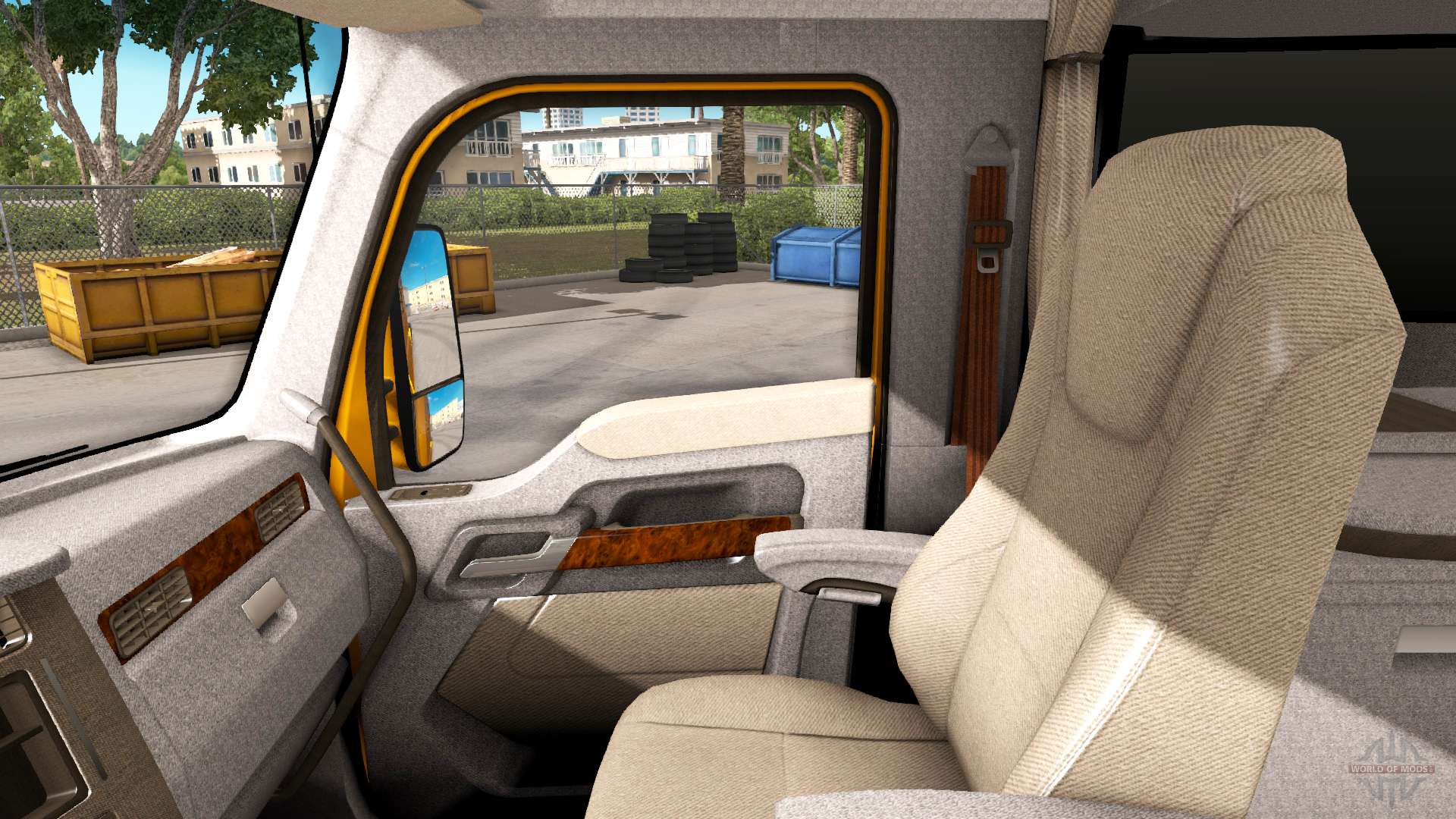 Light Brown Interior In Kenworth T680 For American Truck Simulator