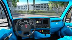 Blue Kenworth T680 interior for American Truck Simulator