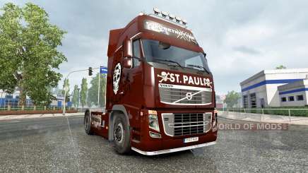 Skin FC St. Pauli on a Volvo truck for Euro Truck Simulator 2