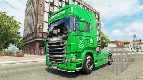 Raiffeisen skin for Scania truck for Euro Truck Simulator 2