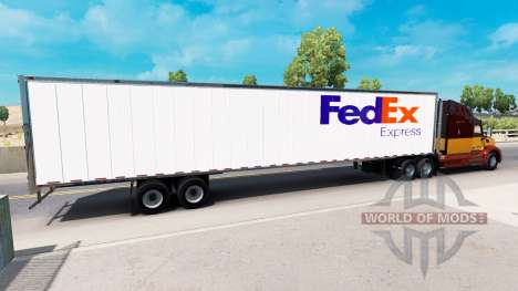 Skins UPS and FedEx for trailers for American Truck Simulator